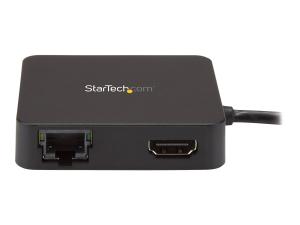 StarTech.com Adaptateur multiport USB-C pour ordinateur portable - Station d'accueil USB C avec HDMI 4K GbE USB 3.0 (USB-A) - Alimenté - Station d'accueil - USB-C / Thunderbolt 3 - HDMI - 1GbE - Conformité TAA - DKT30CHD - Stations d'accueil pour ordinateur portable
