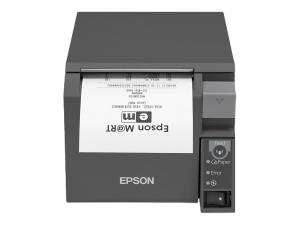 Epson TM T70II - Imprimante de reçus - thermique en ligne - Rouleau (8 cm) - 180 dpi - jusqu'à 250 mm/sec - USB 2.0, série - outil de coupe - gris foncé - C31CD38032 - Imprimantes thermiques
