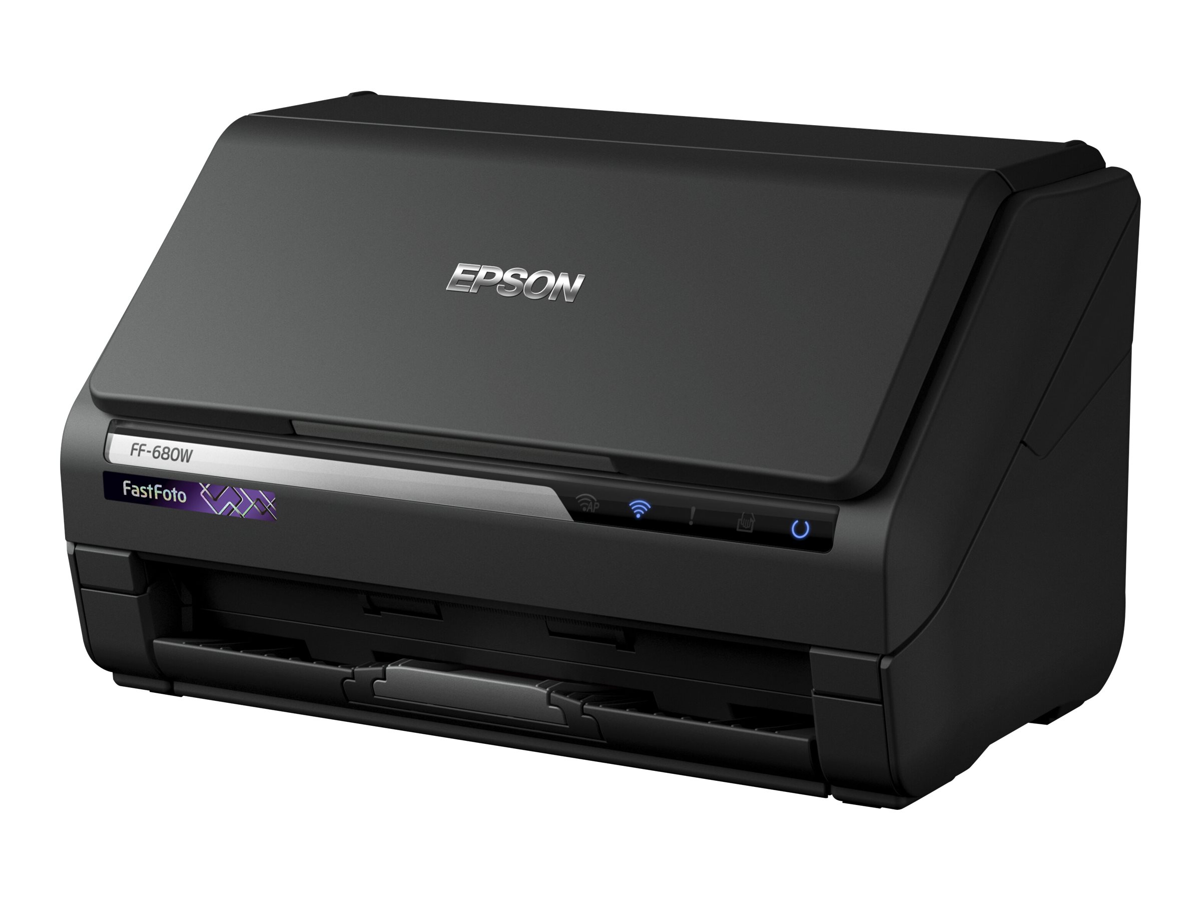 Epson FastFoto FF-680W - Scanner de documents - Capteur d'images de contact (CIS) - Recto-verso - A4 - 600 dpi x 600 dpi - jusqu'à 45 ppm (mono) / jusqu'à 45 ppm (couleur) - Chargeur automatique de documents (100 feuilles) - USB 3.0, Wi-Fi(n) - B11B237401 - Scanneurs de documents