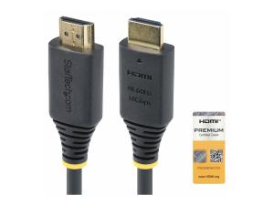 StarTech.com 4m (13ft) Premium Certified High Speed HDMI Cable, 4K60Hz - Premium High speed - câble HDMI avec Ethernet - HDMI mâle pour HDMI mâle - 4 m - noir - support pour 4K60Hz, passif - HDMI2-CABLE-4K60-4M - Accessoires pour systèmes audio domestiques