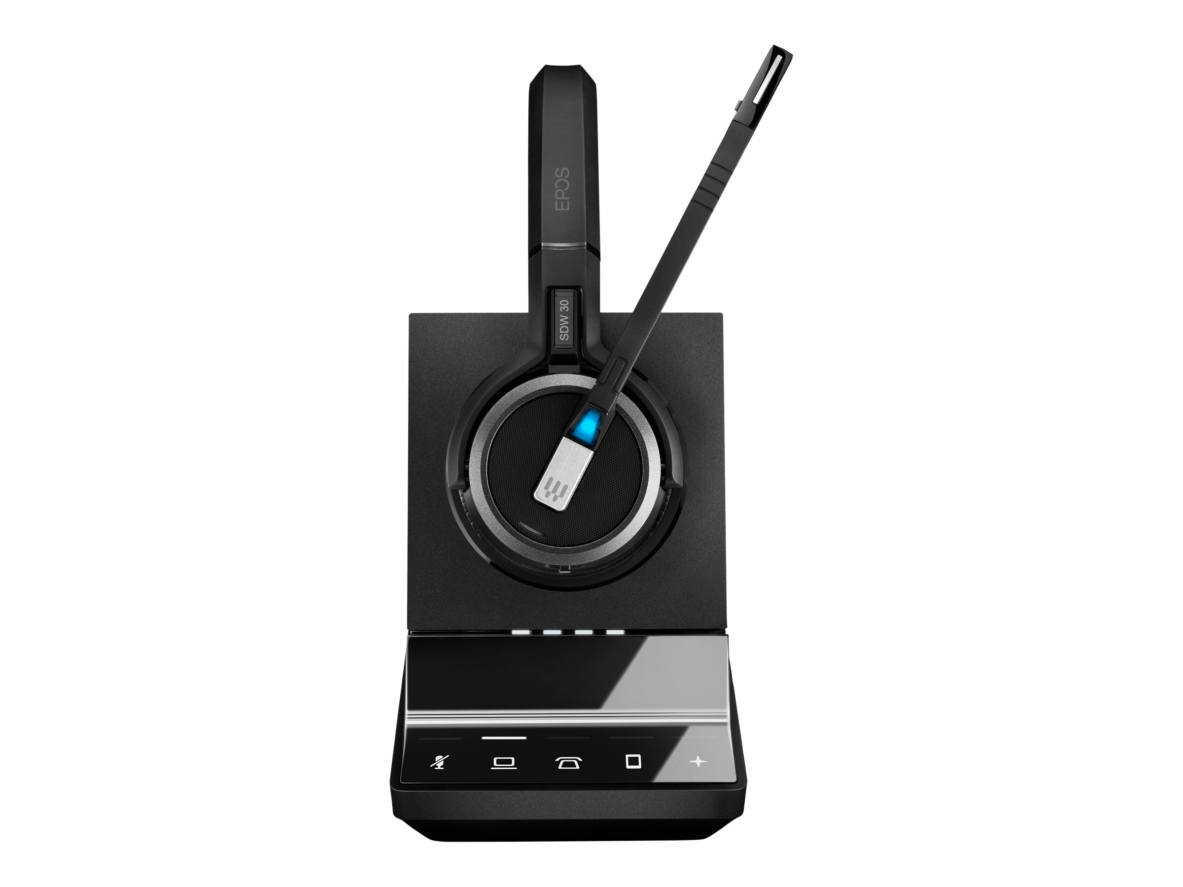 EPOS IMPACT SDW - Système de casque - sur-oreille - DECT - sans fil - noir - avec câble EPOS CEHS-DHSG - Certifié pour Skype for Business, Optimisé pour la CU - 1001022 - Écouteurs