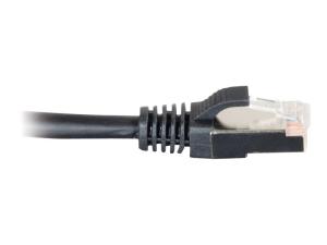 C2G Cat5e Booted Shielded (STP) Network Patch Cable - Cordon de raccordement - RJ-45 (M) pour RJ-45 (M) - 3 m - STP - CAT 5e - moulé - noir - 83852 - Câbles à paire torsadée