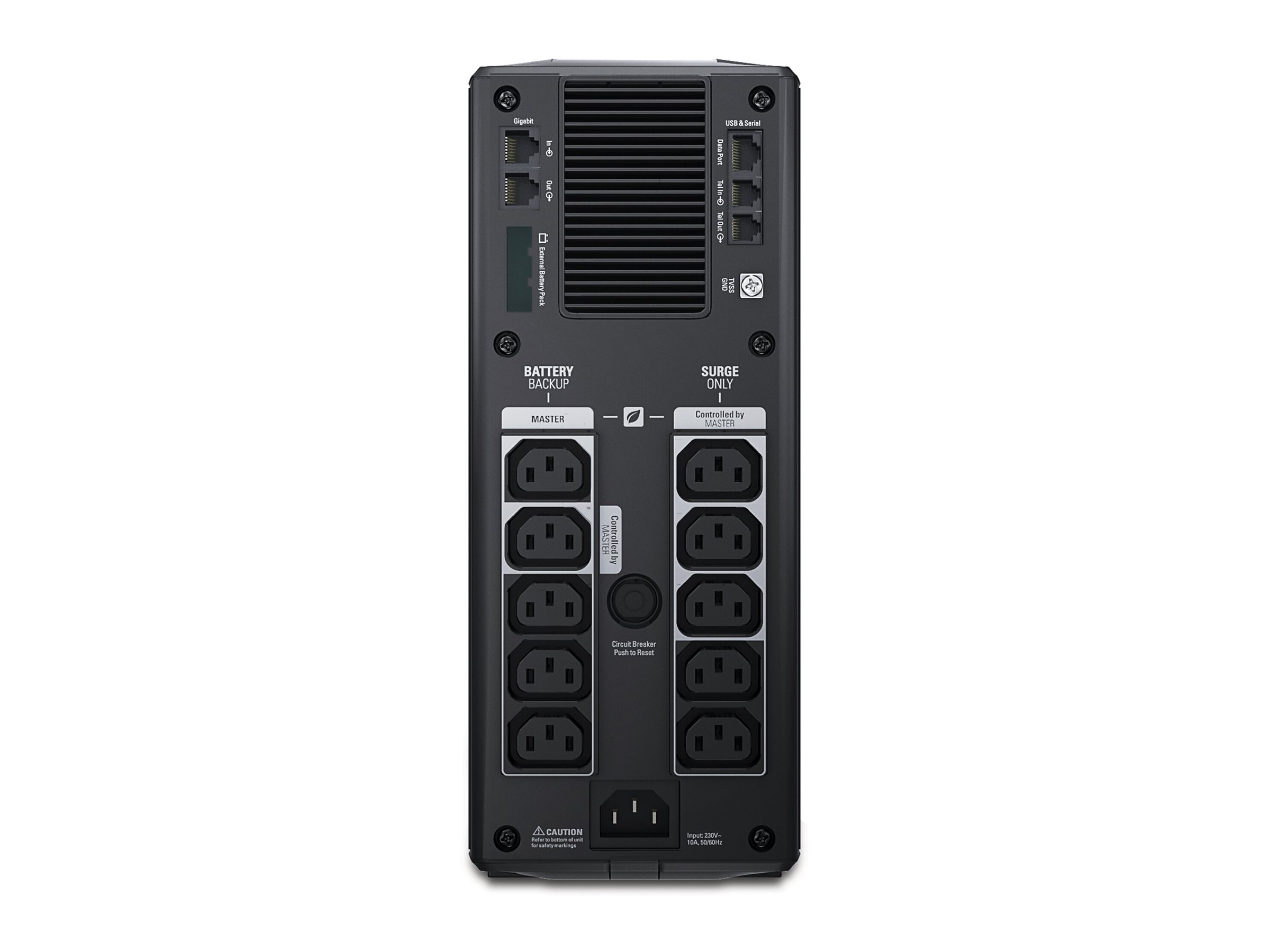 APC Back-UPS Pro 1500 - Onduleur - CA 230 V - 865 Watt - 1500 VA - RS-232, USB - connecteurs de sortie : 10 - noir - BR1500GI - UPS autonomes