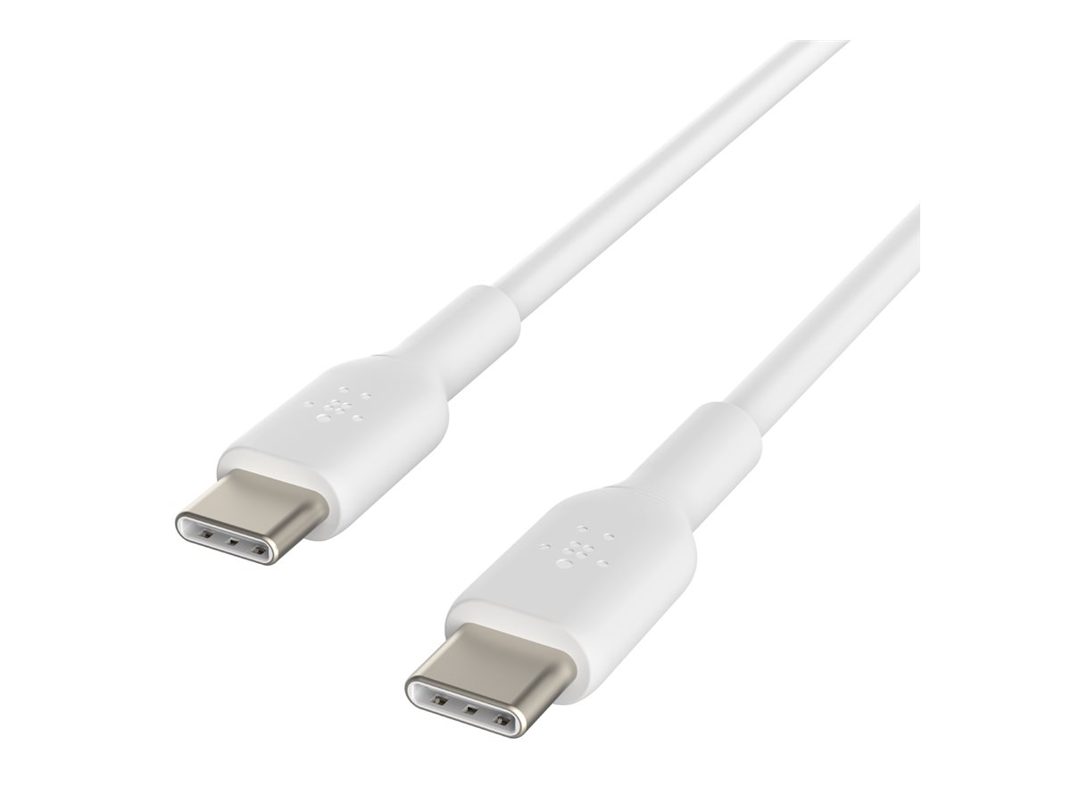 Belkin BOOST CHARGE - Câble USB - 24 pin USB-C (M) pour 24 pin USB-C (M) - 1 m - blanc - CAB003BT1MWH - Câbles USB