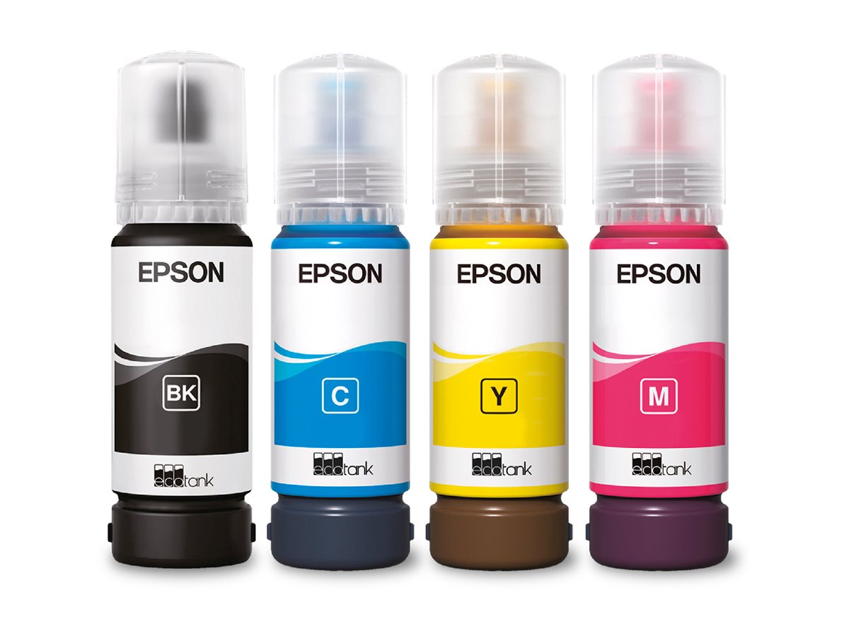 Epson EcoTank 104 - Pack de 4 - noir, jaune, cyan, magenta - original - recharge d'encre - pour EcoTank ET-14100, 1810, 2721, 2810, 2811, 2812, 2814, 2815, 2820, 2821, 2825, 2826, 4800 - C13T00P640 - Réservoirs d'encre