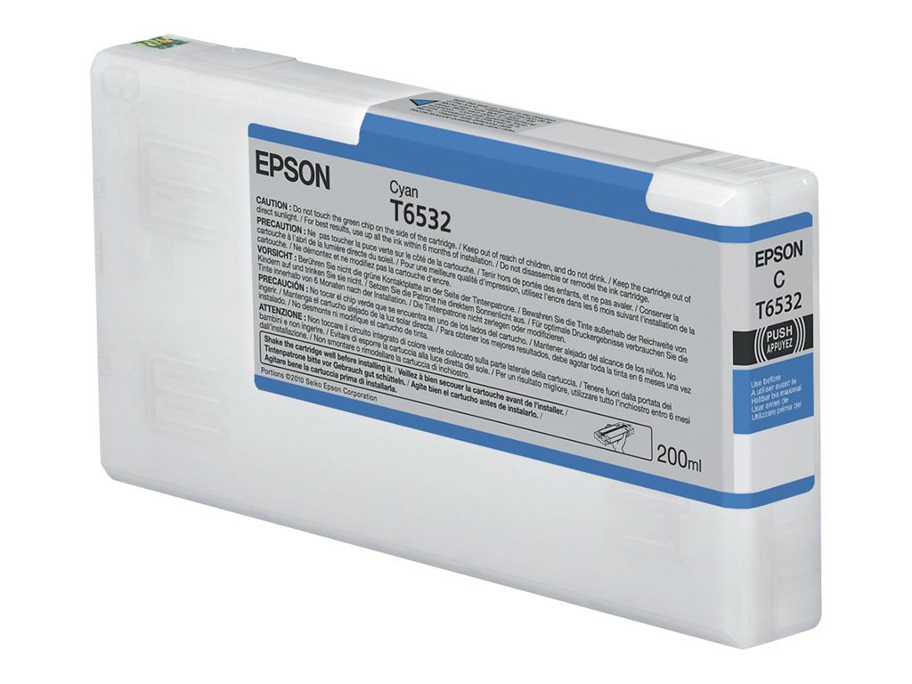 Epson - 200 ml - cyan - original - cartouche d'encre - pour Stylus Pro 4900, Pro 4900 Designer Edition, Pro 4900 Spectro_M1 - C13T653200 - Cartouches d'encre Epson