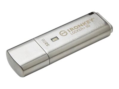 Kingston IronKey Locker+ 50 - Clé USB - chiffré - 32 Go - USB 3.2 Gen 1 - IKLP50/32GB - Lecteurs flash