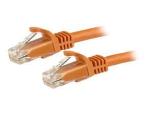 StarTech.com 3m CAT6 Ethernet Cable, 10 Gigabit Snagless RJ45 650MHz 100W PoE Patch Cord, CAT 6 10GbE UTP Network Cable w/Strain Relief, Orange, Fluke Tested/Wiring is UL Certified/TIA - Category 6 - 24AWG (N6PATC3MOR) - Cordon de raccordement - RJ-45 (M) pour RJ-45 (M) - 3 m - UTP - CAT 6 - moulé, sans crochet - orange - N6PATC3MOR - Câbles à paire torsadée