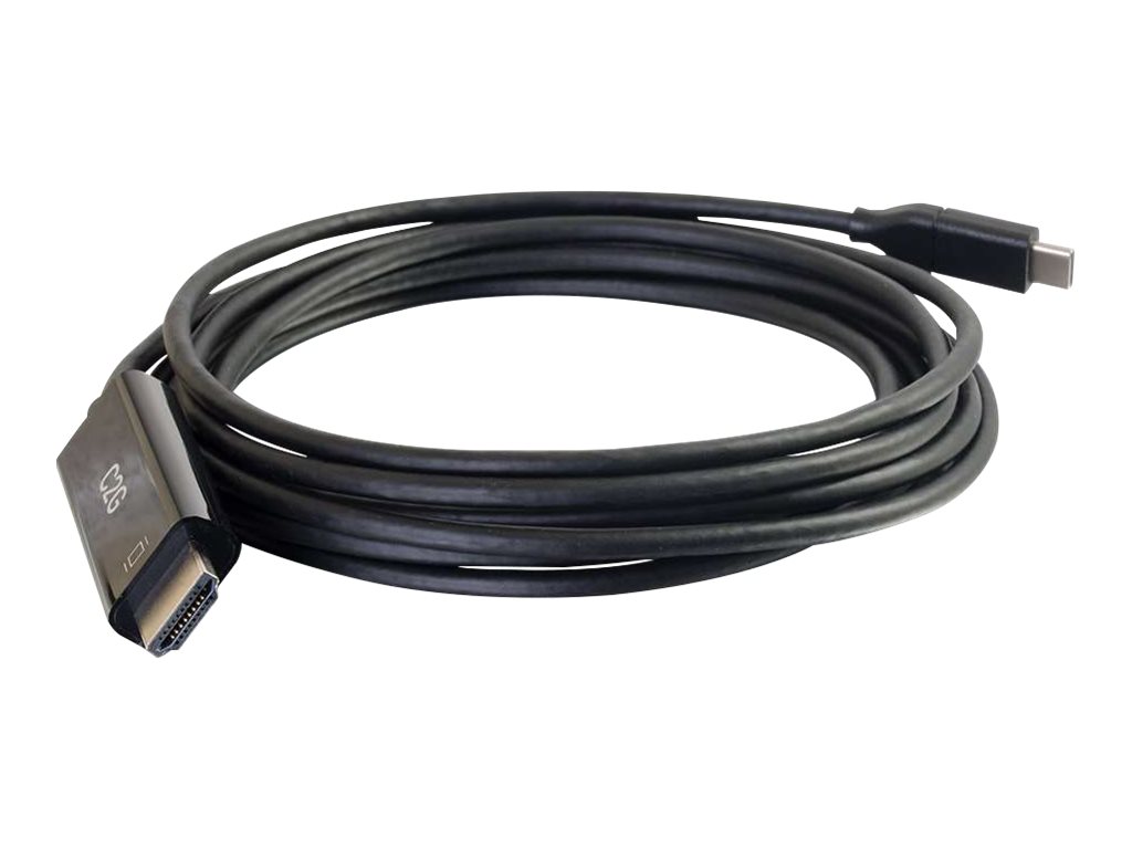 C2G 3ft USB C to HDMI Cable - USB C to HDMI Adapter Cable - 4K 60Hz - M/M - Câble HDMI - 24 pin USB-C mâle pour HDMI mâle - 91.4 cm - 26888 - Câbles HDMI