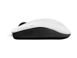 CHERRY MC 1000 - Souris - droitiers et gauchers - optique - 3 boutons - filaire - USB - blanc (supérieur), base noire - JM-0800-0 - Souris