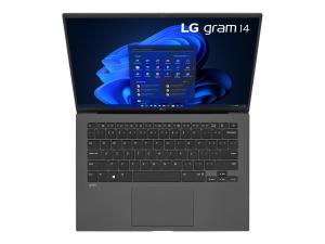 LG gram 14Z90R-G.AP79F - Intel Core i7 - 1360P / jusqu'à 5 GHz - Win 11 Pro - Carte graphique Intel Iris Xe - 16 Go RAM - 1 To SSD NVMe - 14" IPS 1920 x 1200 - Wi-Fi 6E - Charbon - clavier : AZERTY - 14Z90R-G.AP79F - Ordinateurs portables