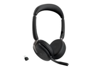 Jabra Evolve2 65 Flex MS Stereo - Micro-casque - sur-oreille - Bluetooth - sans fil - Suppresseur de bruit actif - USB-C - noir - Certifié pour Microsoft Teams - 26699-999-899 - Écouteurs