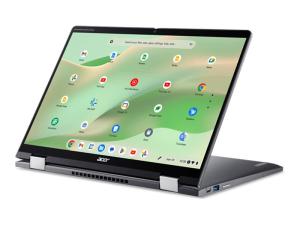 Acer Chromebook Spin 714 CP714-2WN - Conception inclinable - Intel Core i3 - i3-1315U / jusqu'à 4.5 GHz - Chrome OS - UHD Graphics - 8 Go RAM - 128 Go SSD NVMe - 14" IPS écran tactile 1920 x 1200 - IEEE 802.11b, IEEE 802.11a, IEEE 802.11g, IEEE 802.11n, IEEE 802.11ac, Bluetooth 5.2, IEEE 802.11ax (Wi-Fi 6E) - Wi-Fi 6E - gris titane - clavier : Français - NX.KLDEF.001 - Netbook