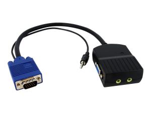 StarTech.com Répartiteur vidéo 2 ports VGA avec audio – alimentation par port USB - Répartiteur vidéo/audio - 2 x VGA + 2 x audio - de bureau - ST122LEA - Commutateurs audio et vidéo