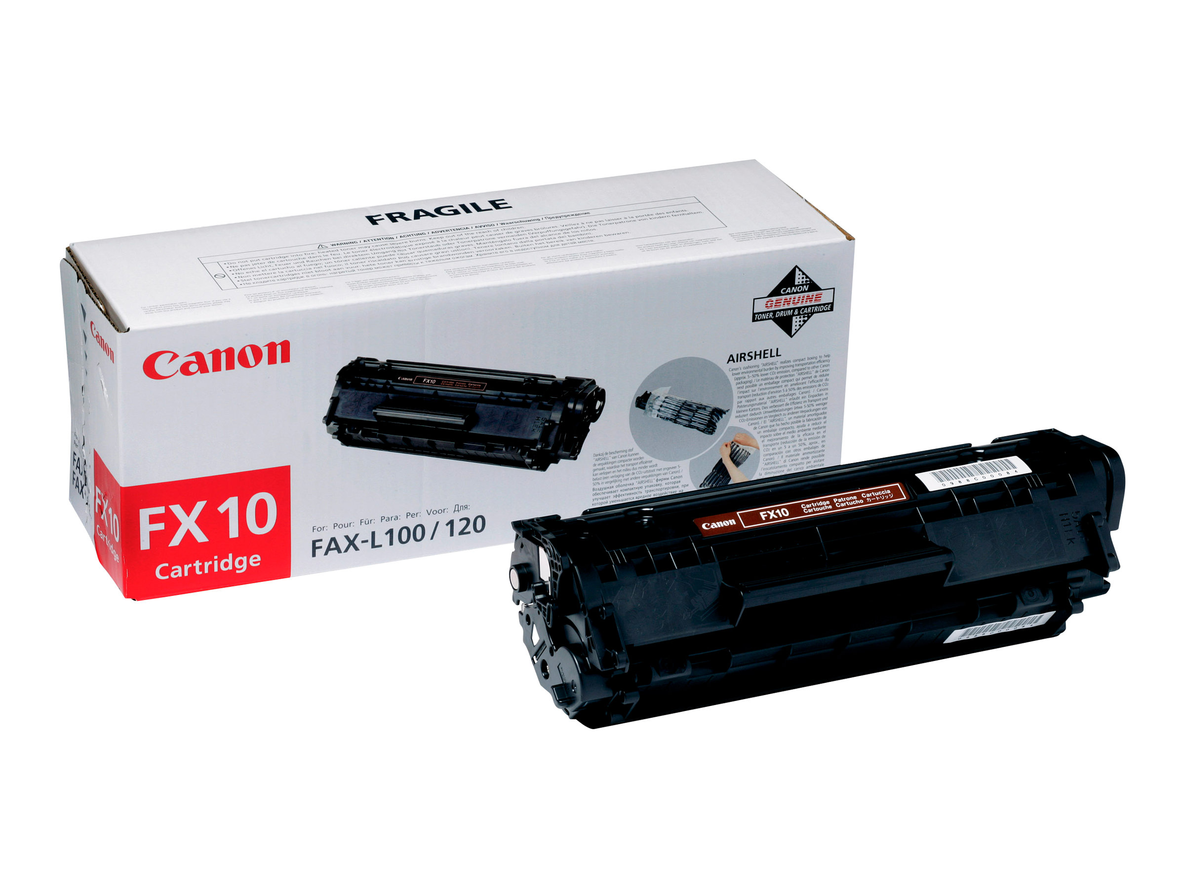 Canon FX-10 - Noir - original - cartouche de toner - pour i-SENSYS FAX-L140, L160, MF4018, MF4270, MF4320, MF4330, MF4340, MF4350, MF4370, MF4380 - 0263B002 - Cartouches de toner