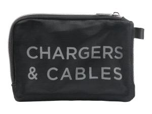 Mobilis PURE - Étui pour câbles / chargeurs / accessoires - noir / argent - 056008 - Sacs multi-usages