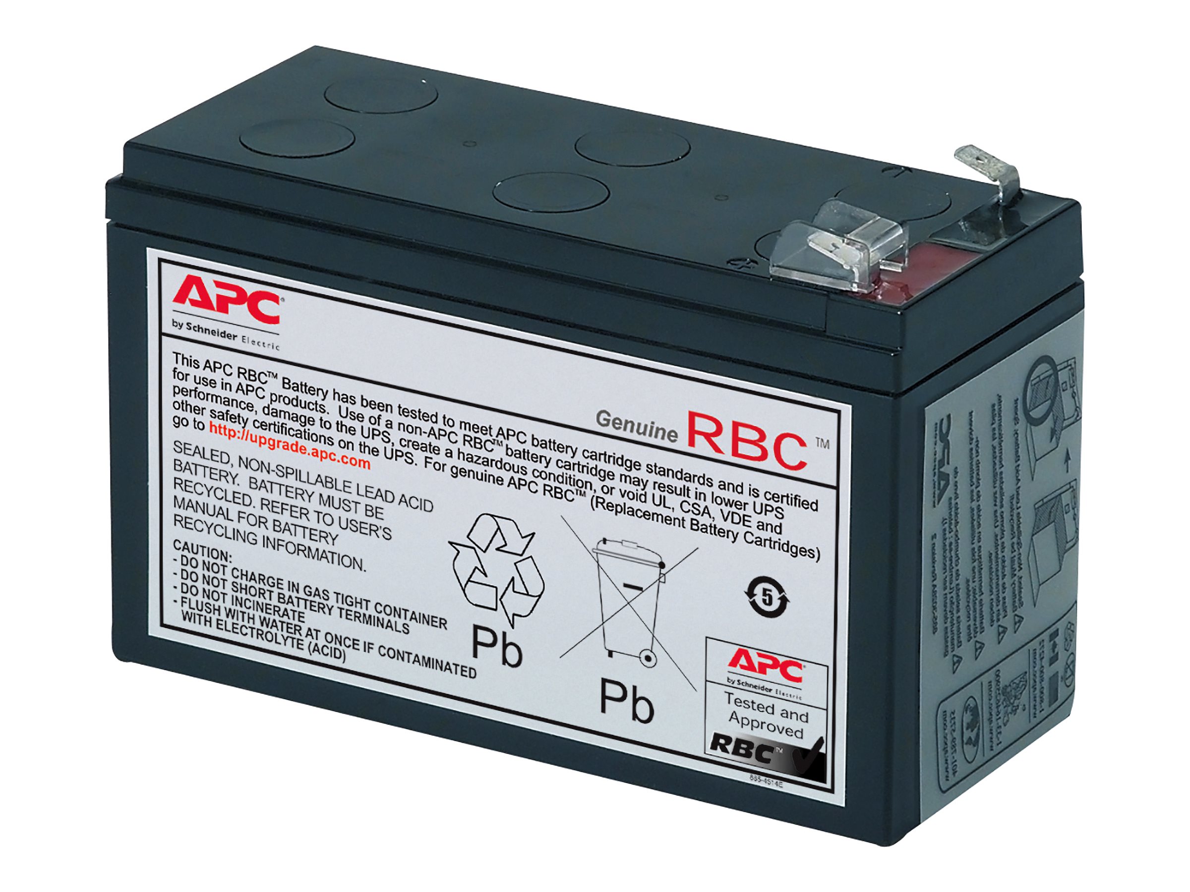 Cartouche de batterie de rechange APC #17 - Batterie d'onduleur - 1 x batterie - Acide de plomb - noir - pour P/N: BE850G2, BE850G2-CP, BE850G2-FR, BE850G2-IT, BE850G2-SP, BVN900M1, BVN950M2 - RBC17 - Batteries UPS