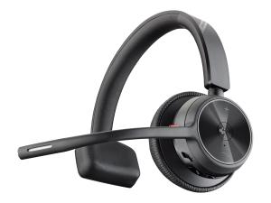 Poly Voyager 4310 - Micro-casque - sur-oreille - Bluetooth - sans fil, filaire - USB-A, USB-A via adaptateur Bluetooth - noir - Certifié pour Microsoft Teams - 77Y91AA - Écouteurs