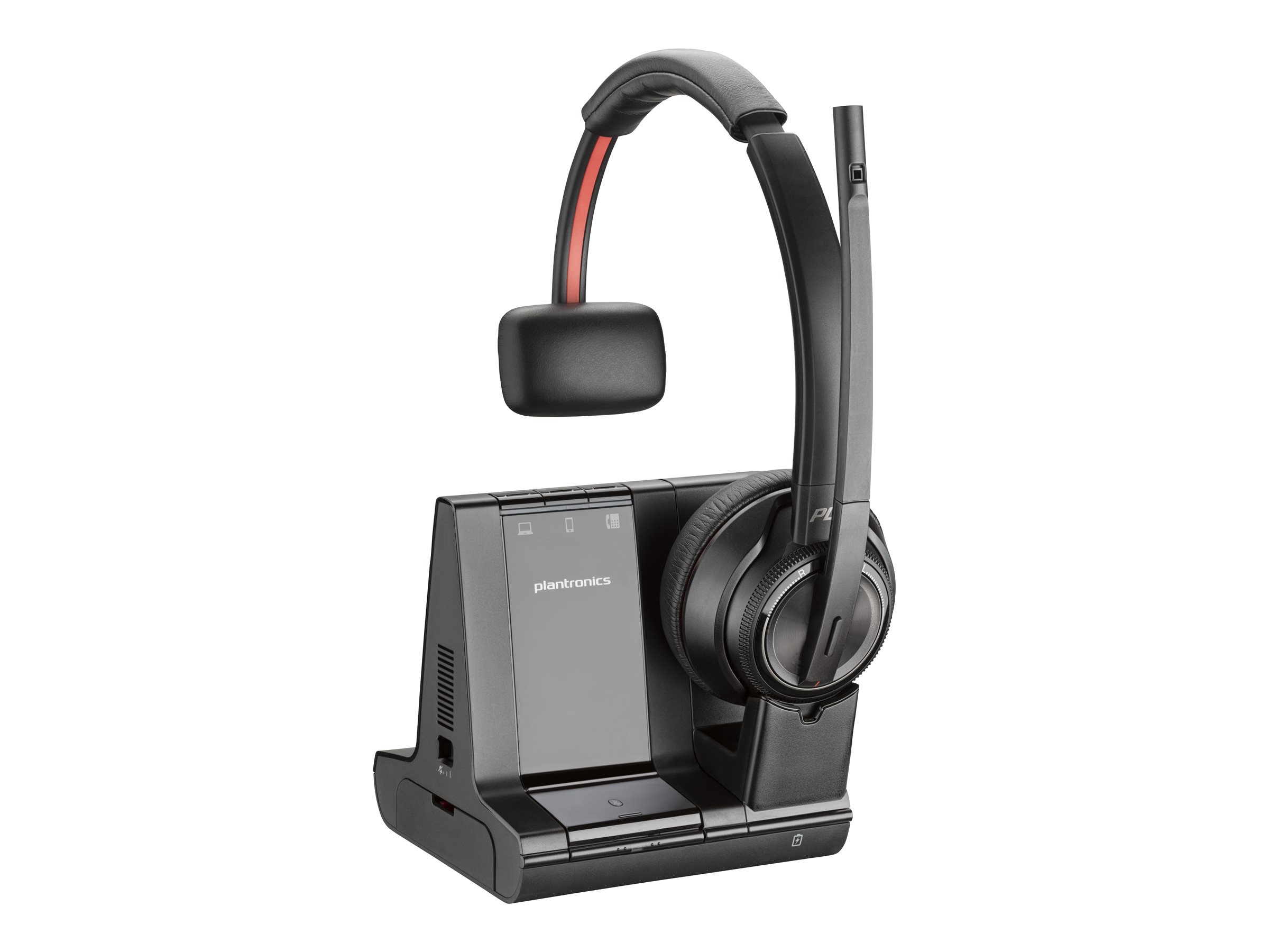 Poly Savi 8210 Office - Savi 8200 series - micro-casque - sur-oreille - DECT / Bluetooth - sans fil - noir - certifié Zoom - 8D3K5AA#ABB - Écouteurs