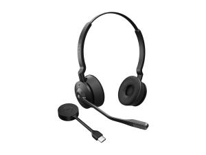 Jabra Engage 55 SE Stereo - Micro-casque - sur-oreille - DECT - sans fil - USB-C via adaptateur DECT - certifié UC - 9659-470-111 - Écouteurs