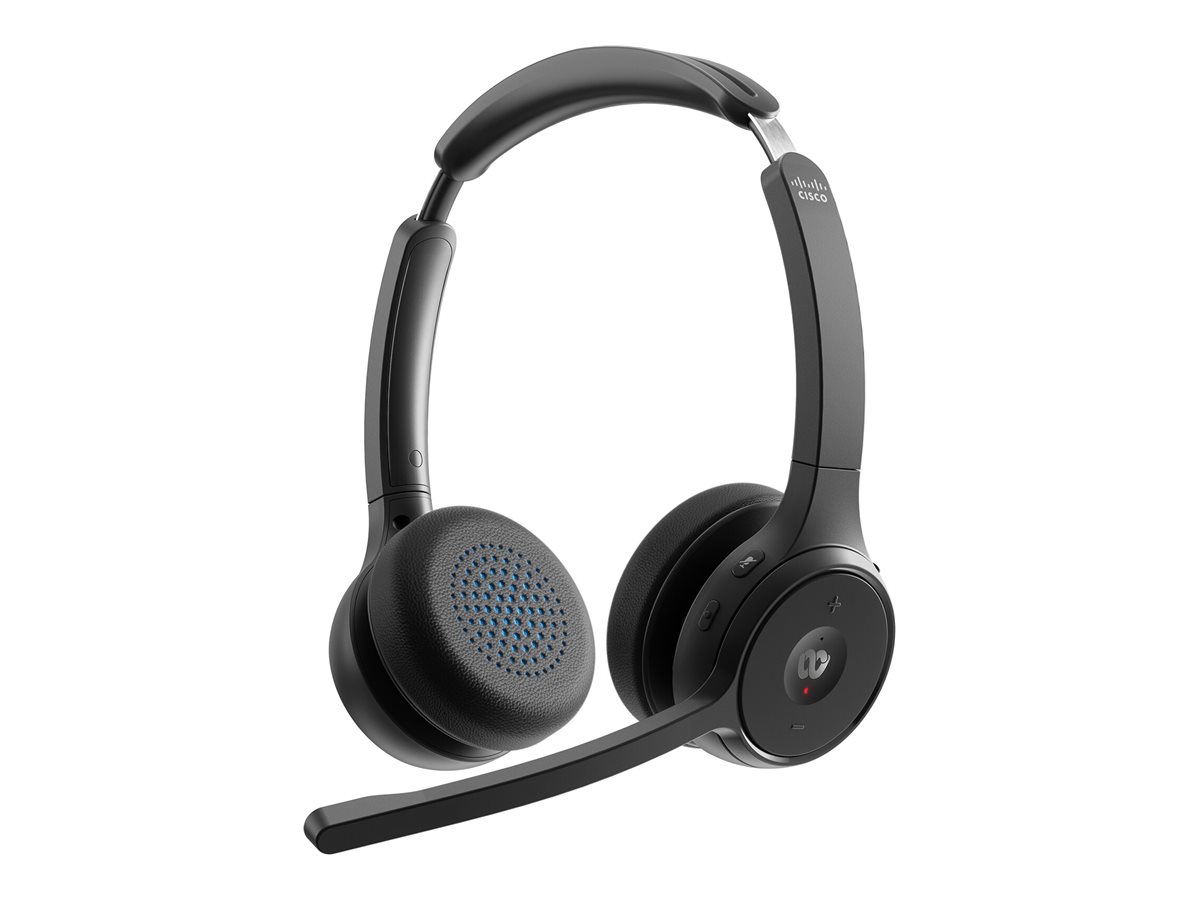 Cisco Headset 722 - Micro-casque - sur-oreille - Bluetooth - sans fil - noir de charbon - Cisco Webex Certified - HS-WL-722-BUNA-C - Écouteurs