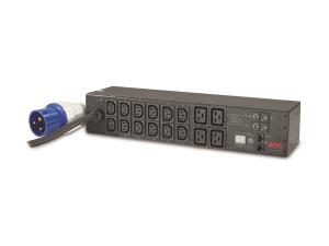 PDU en rack avec compteur APC AP7822B - Unité de distribution secteur (rack-montable) - CA 200/208/230 V - entrée : IEC 60309 32A - connecteurs de sortie : 16 (power IEC 60320 C13, IEC 60320 C19) - 2U - 3.66 m cordon - pour P/N: SCL400RMJ1U, SCL500RMI1UC, SCL500RMI1UNC, SMTL1000RMI2UC, SMTL750RMI2UC - AP7822B - Parasurtenseurs et PDU