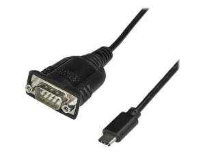 StarTech.com Câble adaptateur USB-C vers série - USB C vers RS232 - Compatible avec Windows / macOS / Linux - Câble USB / série - DB-9 (M) pour 24 pin USB-C (M) - 40 cm - vis moletées - ICUSB232C - Câbles USB