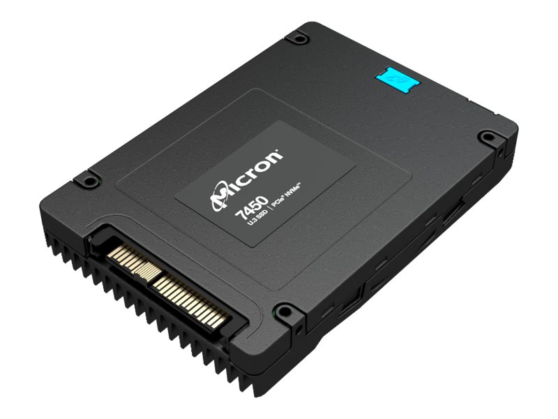 Micron 7450 PRO - SSD - Read Intensive - chiffré - 15.36 To - interne - 2.5" - U.3 PCIe 4.0 (NVMe) - 3072-bit RSA - TCG Opal Encryption 2.01, Self-Encrypting Drive (SED) - MTFDKCC15T3TFR-1BC15ABYYR - Disques SSD