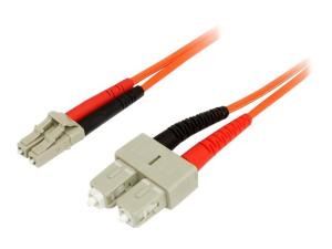 StarTech.com 1m Fiber Optic Cable - Multimode Duplex 50/125 - LSZH - LC/SC - OM2 - LC to SC Fiber Patch Cable (50FIBLCSC1) - Câble réseau - LC multi-mode (M) pour SC multi-mode (M) - 1 m - fibre optique - duplex - 50 / 125 microns - 50FIBLCSC1 - Câblesenfibres