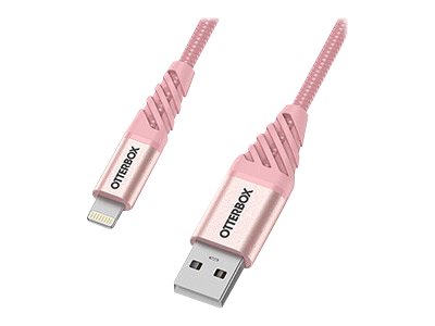 OtterBox Premium - Câble Lightning - USB mâle pour Lightning mâle - 1 m - rose pétillante - 78-52528 - Accessoires pour systèmes audio domestiques
