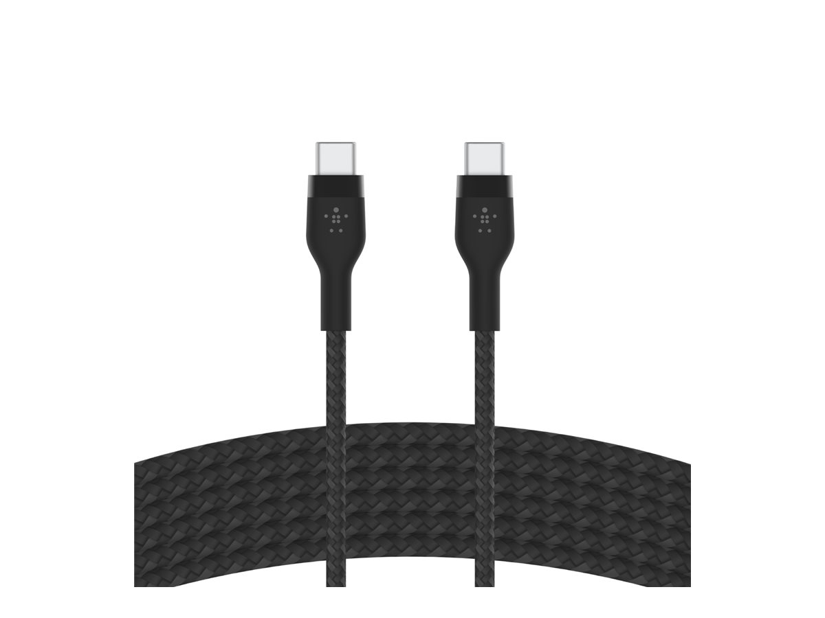 Belkin BOOST CHARGE - Câble USB - 24 pin USB-C (M) pour 24 pin USB-C (M) - 3 m - noir - CAB011BT3MBK - Câbles USB