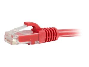 C2G Cat6 Booted Unshielded (UTP) Network Patch Cable - Cordon de raccordement - RJ-45 (M) pour RJ-45 (M) - 50 cm - UTP - CAT 6 - moulé, sans crochet, bloqué - rouge - 83445 - Câbles à paire torsadée