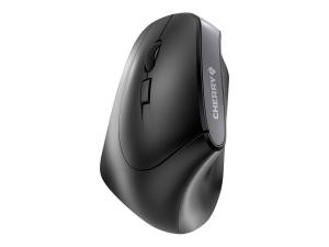 CHERRY MW 4500 LEFT - Souris - ergonomique - pour gauchers - optique - 6 boutons - sans fil - récepteur sans fil USB - noir - JW-4550 - Souris