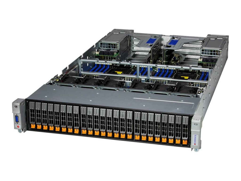 Supermicro SuperServer 241E-TNRTTP - Serveur - Montable sur rack - 2U - pas de processeur jusqu'à - RAM 0 Go - SATA - hot-swap 2.5" baie(s) - aucun disque dur - Gigabit Ethernet - moniteur : aucun - noir - SYS-241E-TNRTTP - Serveurs rack