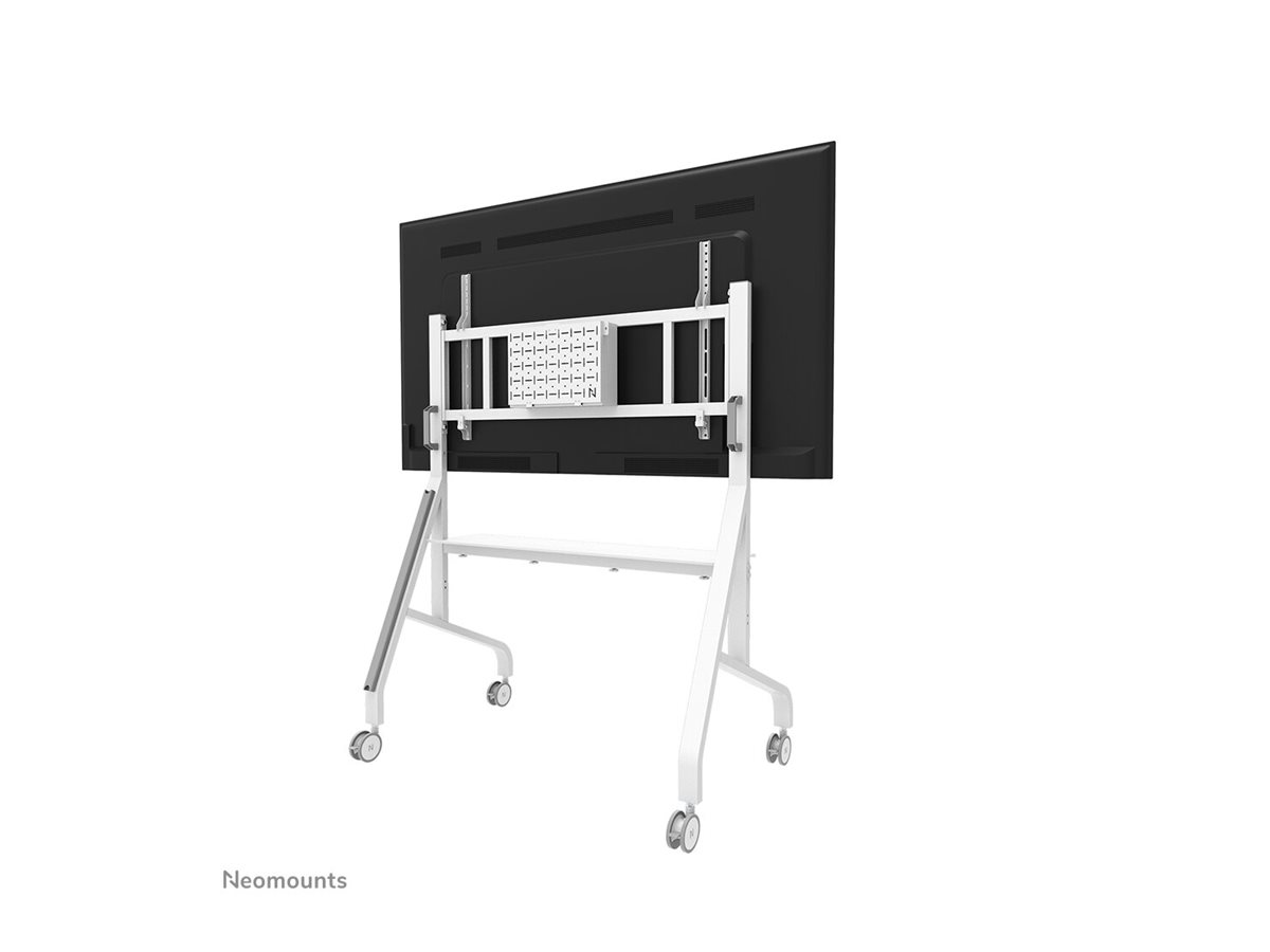 Neomounts FL50-575WH1 - Chariot - robuste - pour présentoir - support au sol - verrouillable - acier - blanc - Taille d'écran : 65"-110" - FL50-575WH1 - Montages d'équipement audio et vidéo