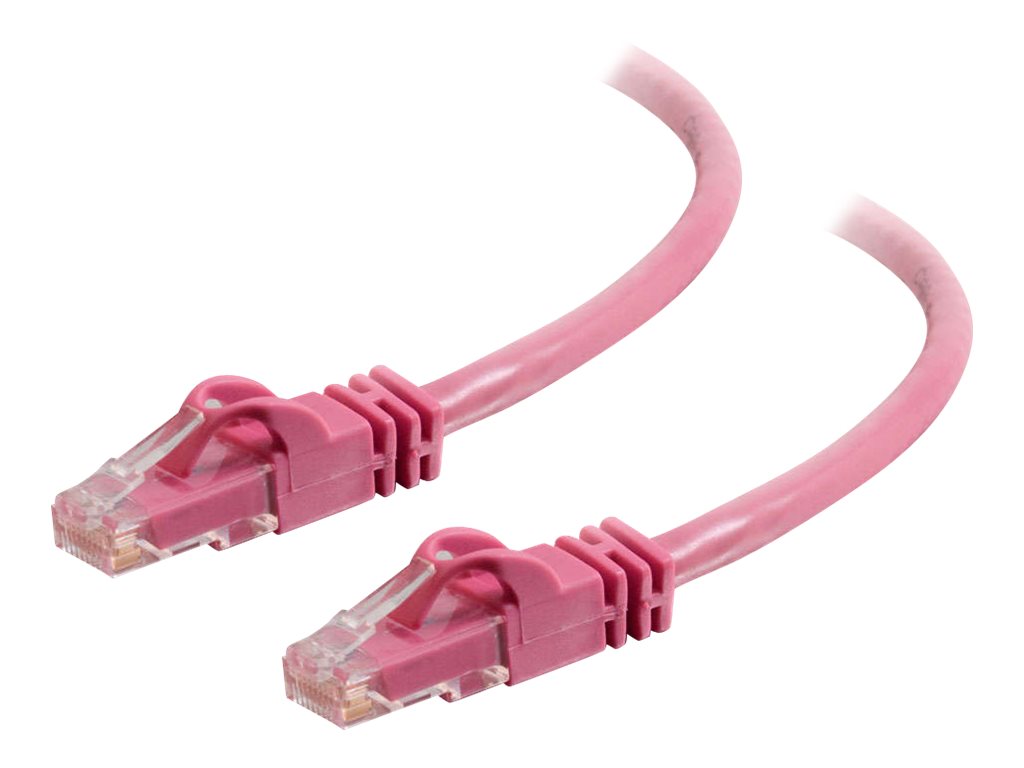 C2G Cat6 Booted Unshielded (UTP) Network Patch Cable - Cordon de raccordement - RJ-45 (M) pour RJ-45 (M) - 5 m - UTP - CAT 6 - moulé, sans crochet, bloqué - rose - 83592 - Câbles à paire torsadée