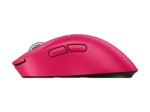 Logitech G PRO X SUPERLIGHT 2 DEX - Souris - jeux - ergonomique - pour droitiers - optique - 5 boutons - sans fil, filaire - 2.4 GHz, USB - rose - 910-007374 - Souris