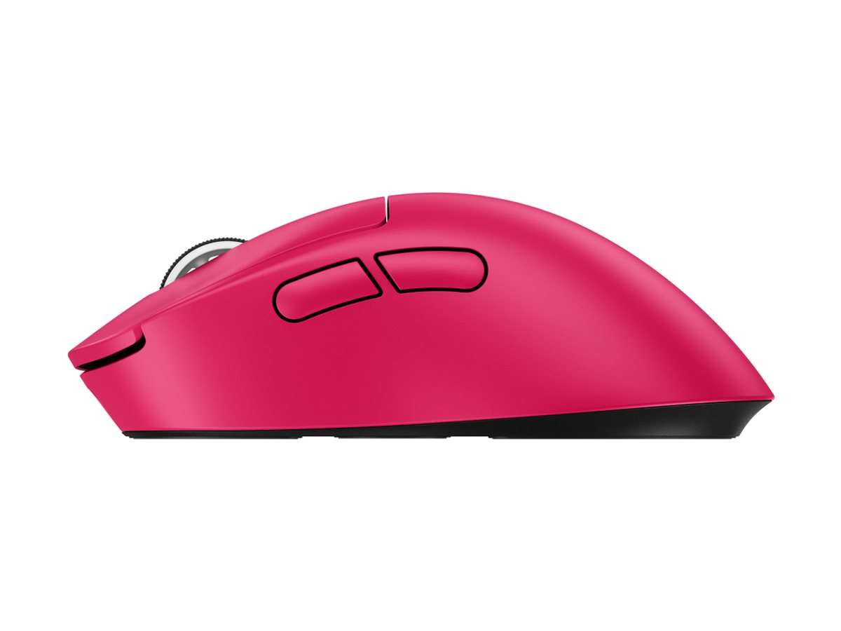 Logitech G PRO X SUPERLIGHT 2 DEX - Souris - jeux - ergonomique - pour droitiers - optique - 5 boutons - sans fil, filaire - 2.4 GHz, USB - rose - 910-007374 - Souris