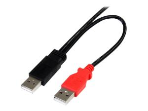 StarTech.com Câble USB 2.0 en Y A vers Micro B de 91 cm - Cordon USB pour disque dur externe - 2x USB A (M) vers 1x USB Micro B (M) - Câble USB - USB (M) pour Micro-USB de type B (M) - 91 cm - noir - USB2HAUBY3 - Câbles USB