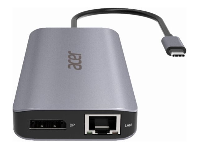 Acer 12-In-1 Type-C Adapter - Station d'accueil - USB-C - 2 x HDMI, DP - 1GbE - pour Chromebook 51X; Extensa 15; Predator Helios 300; Predator Triton 300; TravelMate Spin B3 - HP.DSCAB.009 - Stations d'accueil pour ordinateur portable