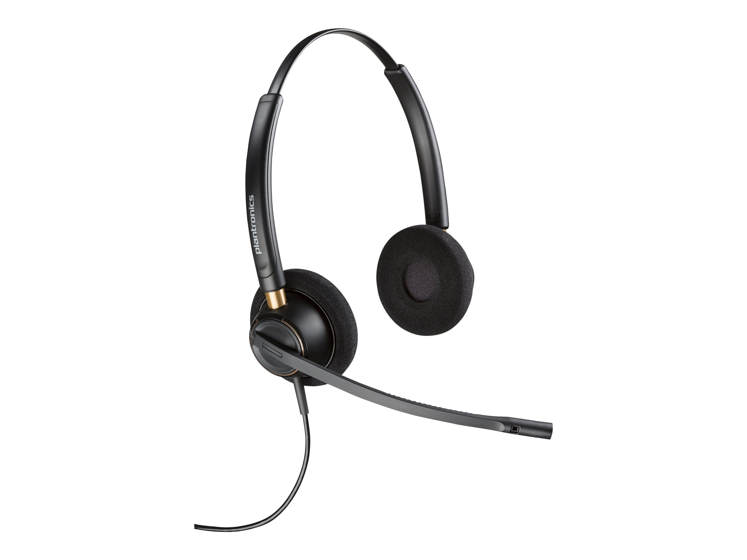 Poly EncorePro HW520D - EncorePro 500 series - micro-casque - sur-oreille - filaire - Quick Disconnect - noir - Certifié pour Skype for Business - 783P5AA - Écouteurs