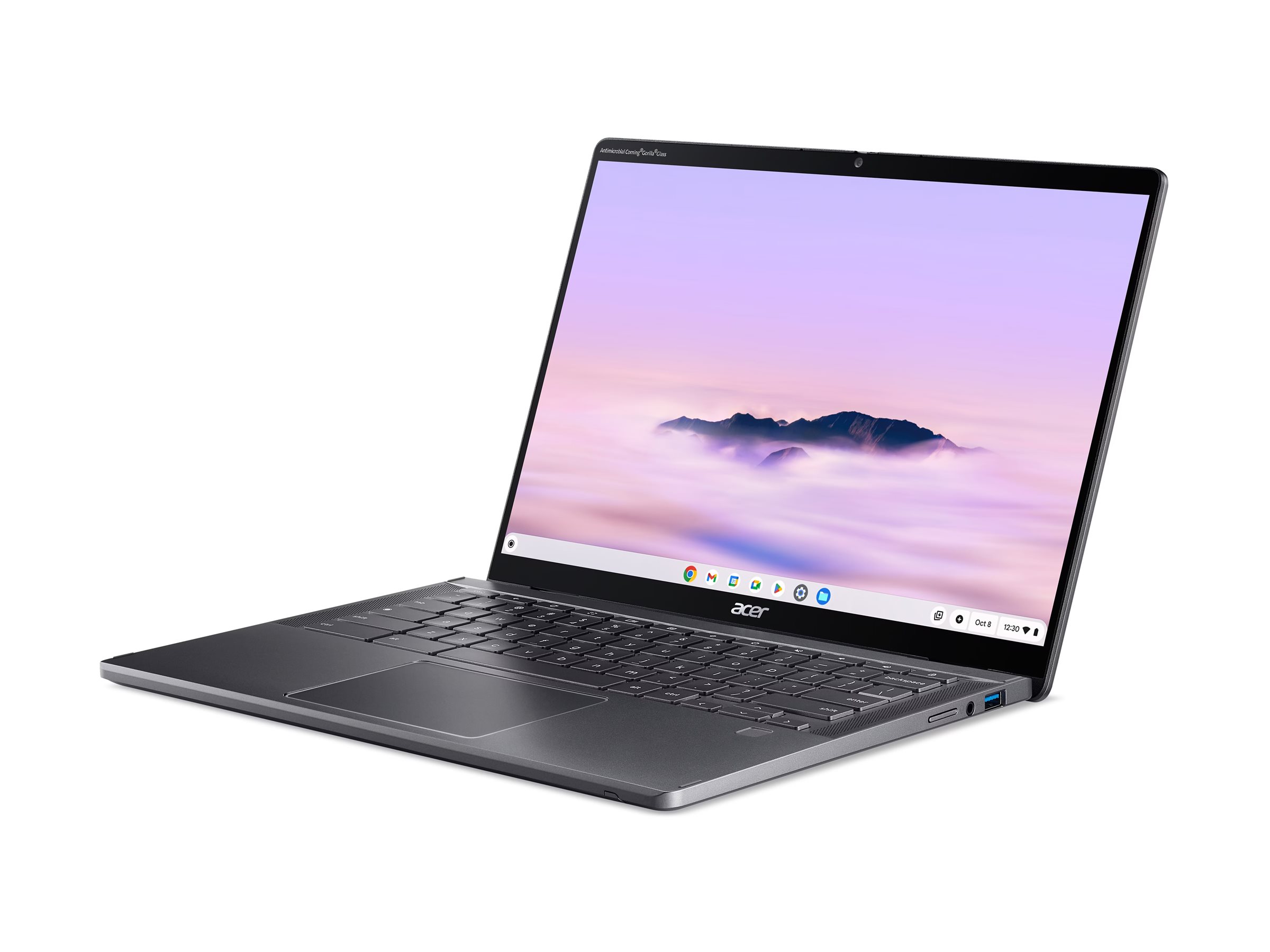 Acer Chromebook Plus Enterprise Spin 714 CPE794-1N - Conception inclinable - Intel Core Ultra 7 - 155U / jusqu'à 4.8 GHz - Chrome OS - Intel Graphics - 16 Go RAM - 256 Go SSD NVMe - 14" IPS écran tactile 1920 x 1200 - Wi-Fi 6E - gris acier - clavier : Français - NX.KRZEF.00C - Netbook