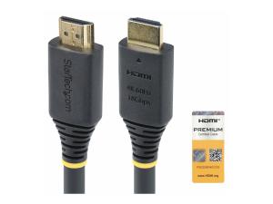 StarTech.com 5m (16.4ft) Premium Certified High Speed HDMI Cable, 4K60Hz - Premium High speed - câble HDMI avec Ethernet - HDMI mâle pour HDMI mâle - 5 m - noir - support pour 4K60Hz, passif - HDMI2-CABLE-4K60-5M - Câbles spéciaux