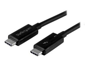 StarTech.com 50cm (1.6ft) Thunderbolt 3 Cable, 40Gbps, 100W PD, 4K/5K Video, Thunderbolt-Certified, Compatible w/ TB4/USB 3.2/DisplayPort - Câble Thunderbolt - 24 pin USB-C (M) pour 24 pin USB-C (M) - Thunderbolt 3 / USB / DisplayPort - 50 cm - noir - pour P/N: PEXUSB321C, TB33A1C, TB3DK2DHV, TB3DK2DHVUE, TB3DK2DPPDUE, TB3DKDPMAW, TB3DKDPMAWUE - TBLT34MM50CM - Câbles spéciaux