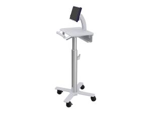 Ergotron Tablet Cart, SV10 - Chariot - pour tablette / clavier - médical - métal - blanc, aluminium - Taille d'écran : jusqu'à 12 po - Conformité TAA - SV10-1400-0 - Accessoires pour ordinateur portable et tablette