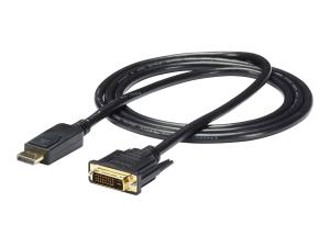 StarTech.com DisplayPort to DVI Cable - 6ft / 2m - 1920 x 1200 - M/M – DP to DVI Adapter Cable – Passive DisplayPort Monitor Cable (DP2DVI2MM6) - Câble adaptateur - DVI-D (M) pour DisplayPort (M) - 1.8 m - noir - DP2DVI2MM6 - Câbles vidéo