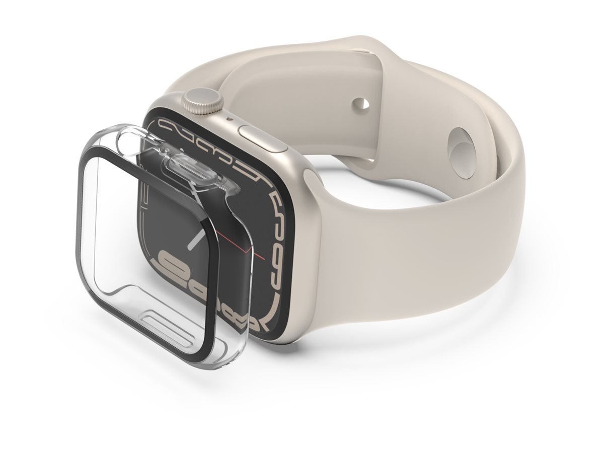 Belkin SCREENFORCE TemperedCurve - Pare-chocs pour montre intelligente - protecteur d'écran - polycarbonate, verre trempé (9H) - clair - pour Apple Watch (40 mm, 41 mm) - OVG003ZZCL - Sacs multi-usages