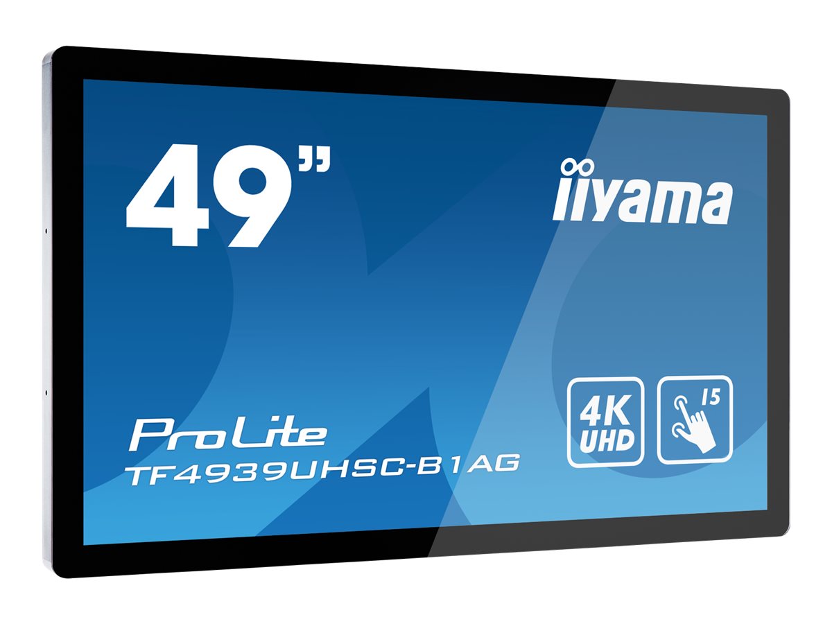iiyama ProLite TF4939UHSC-B1AG - Classe de diagonale 49" écran LCD rétro-éclairé par LED - signalétique numérique interactive - avec écran tactile (multi-touches) - 4K UHD (2160p) 3840 x 2160 - noir mat - TF4939UHSC-B1AG - Écrans de signalisation numérique