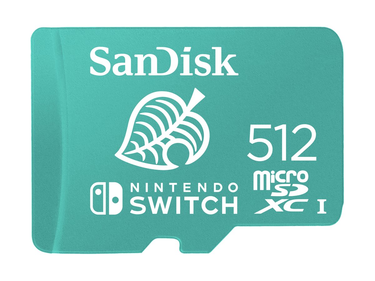 SanDisk Nintendo Switch - Carte mémoire flash - 512 Go - UHS-I U3 / Class10 - microSDXC UHS-I - SDSQXAO-512G-GNCZN - Cartes flash