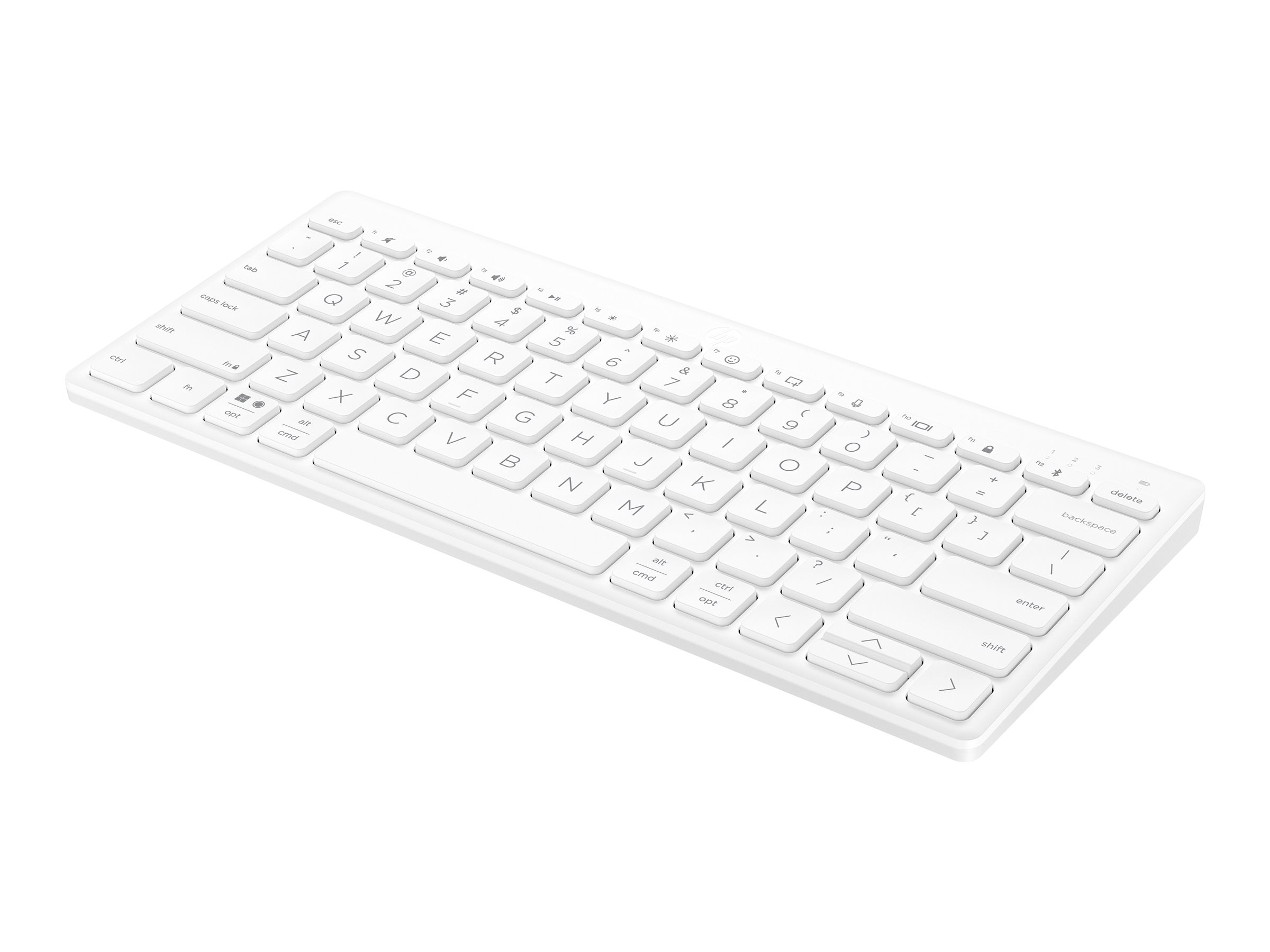 HP 350 Compact Multi-Device - Clavier - sans fil - Bluetooth 5.2 - blanc - 692T0AA - Claviers